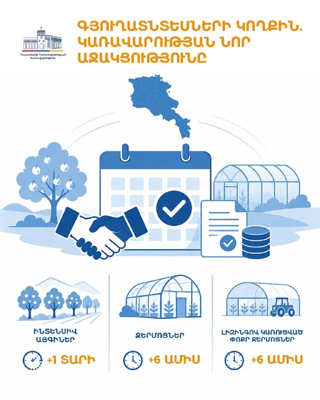 Правительство Армении продлило льготные периоды по агрокредитам для садоводов и тепличников