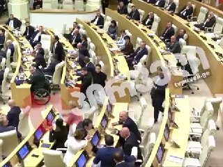 Драка в парламенте Грузии: оппозиция и власть выясняли отношения после отчёта Кобахидзе