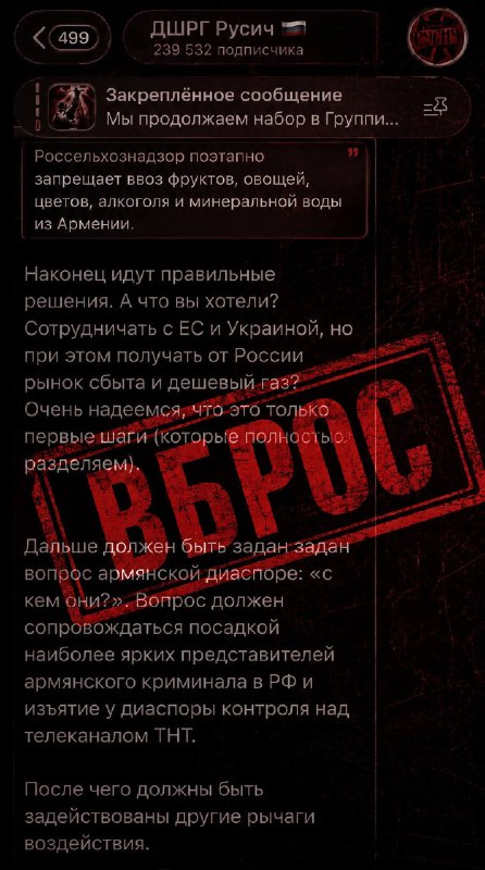Заявления о давлении на армянскую диаспору и политическом выборе Армении, актуальные для Армавира.